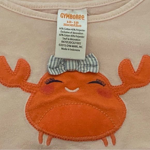 FEELING CRABBY 🦀 NWOT GIRLS 3 PIECE GYMBOREE 12-18M SHIRT AND SKIRTS 🦀 - Picture 2 of 4